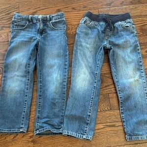 Lee Kids Denim Blue Jeans Pair and Gymboree size 6 jeans